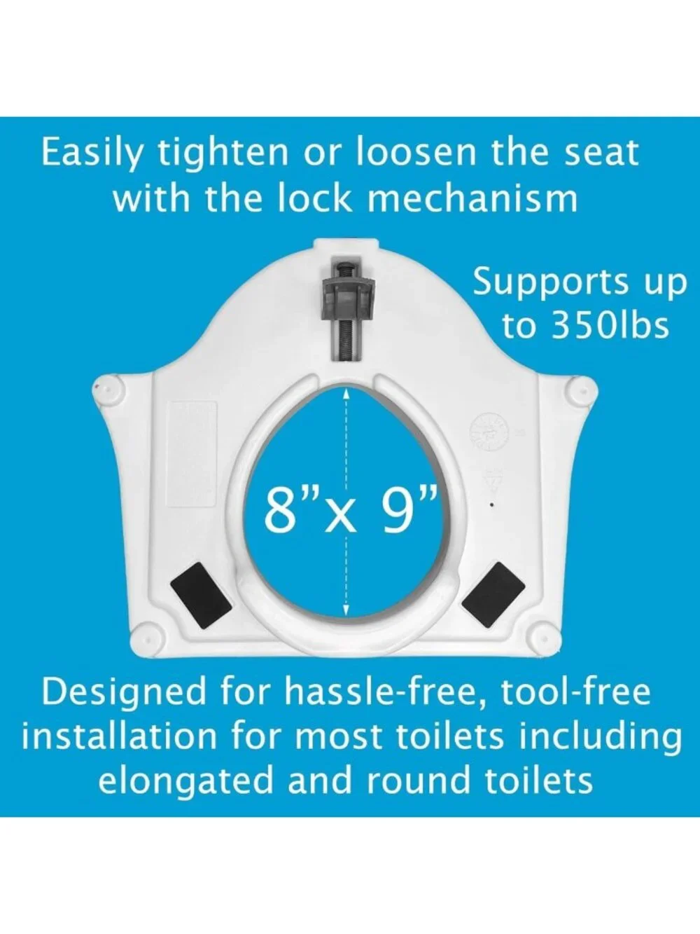 Elevated Toilet Seat Riser with Handles - 4.5